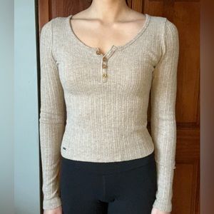 Hollister ribbed long sleeve